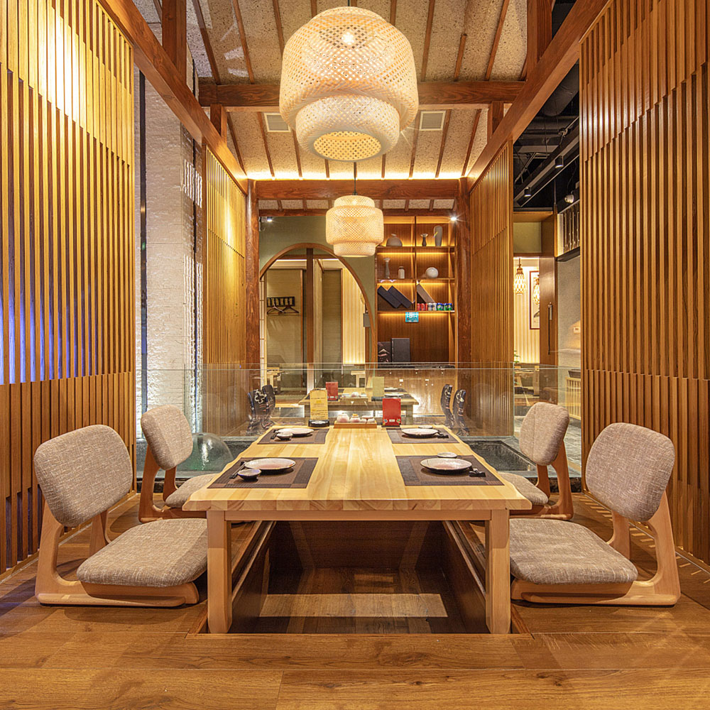 Costway Bamboo Pendant Light with Lampshade Image 4