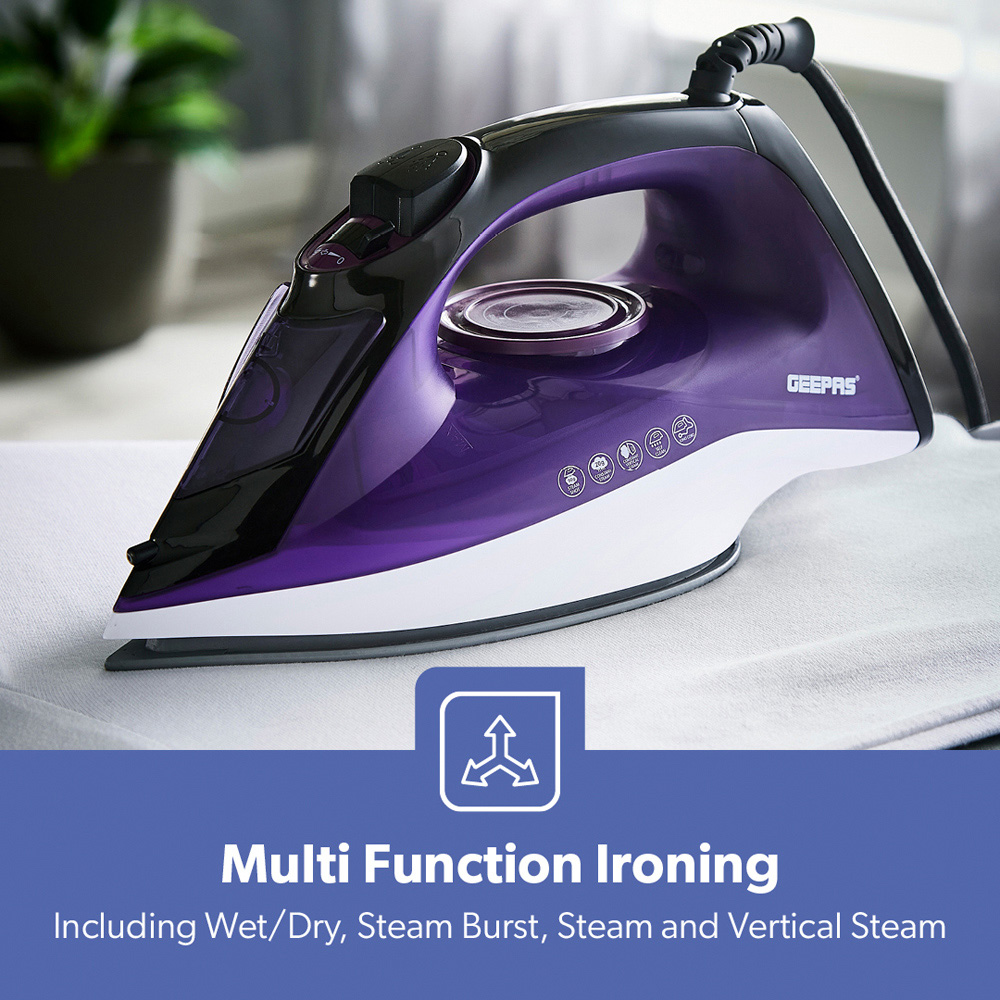 Geepas GSI7703UK-PU Purple Steam Iron 2400W Image 3