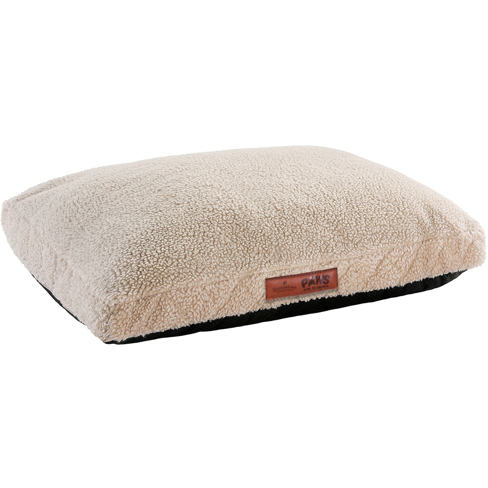 Slumberdown Medium Biscuit Sherpa Pet Bed Image 1