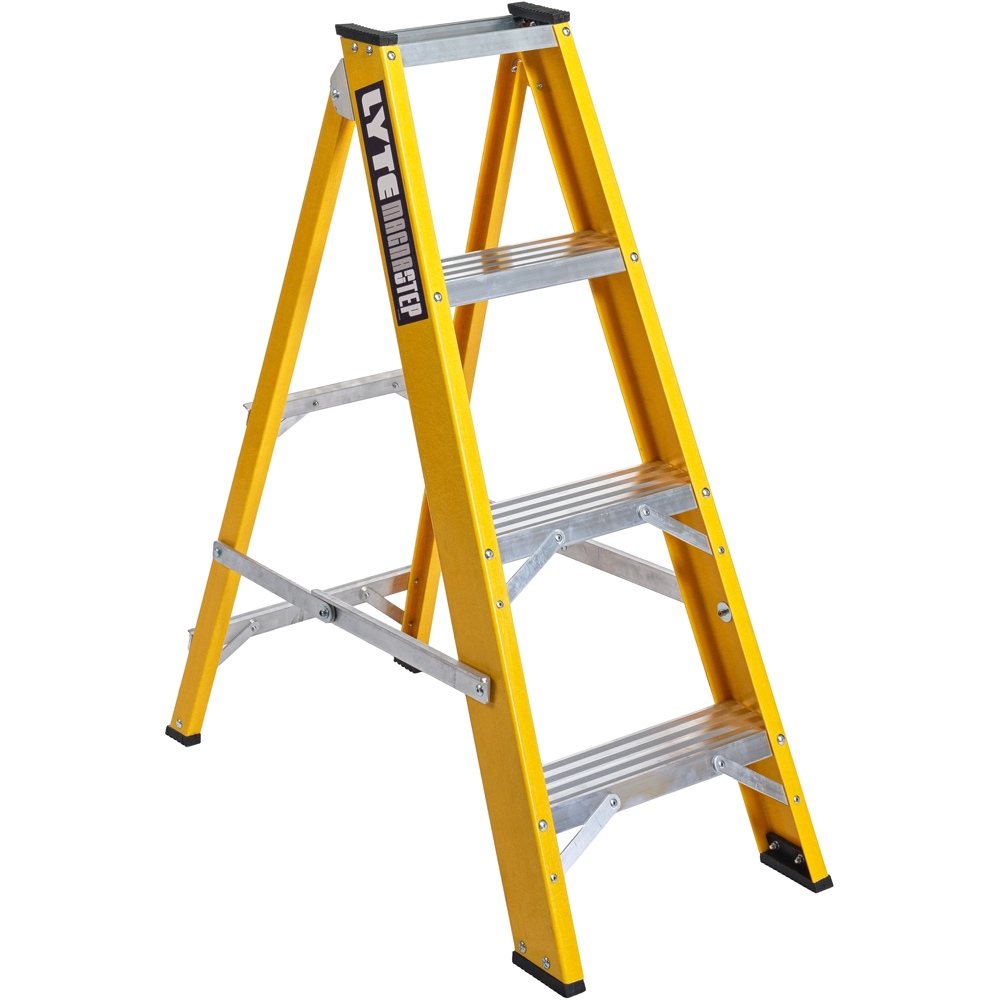 Lyte Ladders and Towers MagnaStep 4 Tread Glassfibre Swingback Step Ladder Image 1