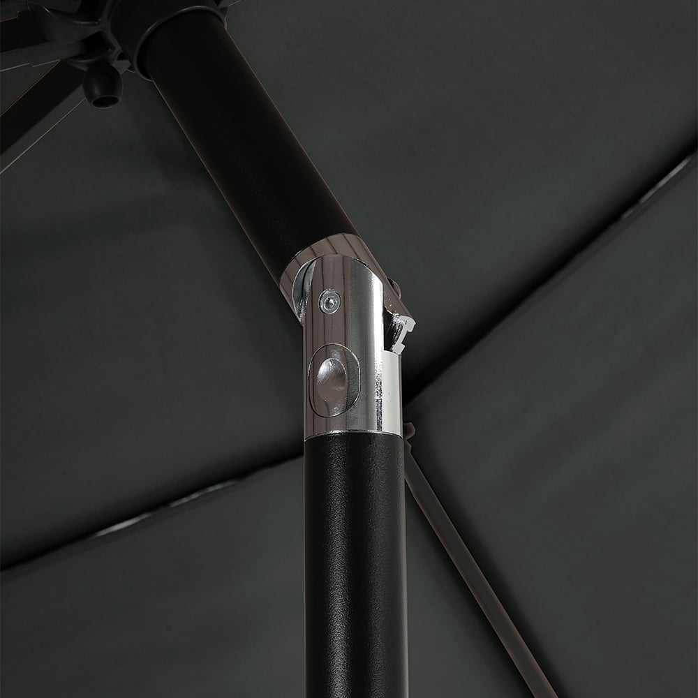 Living and Home Dark Grey 3 Tier Crank and Tilt Parasol 3m Image 3