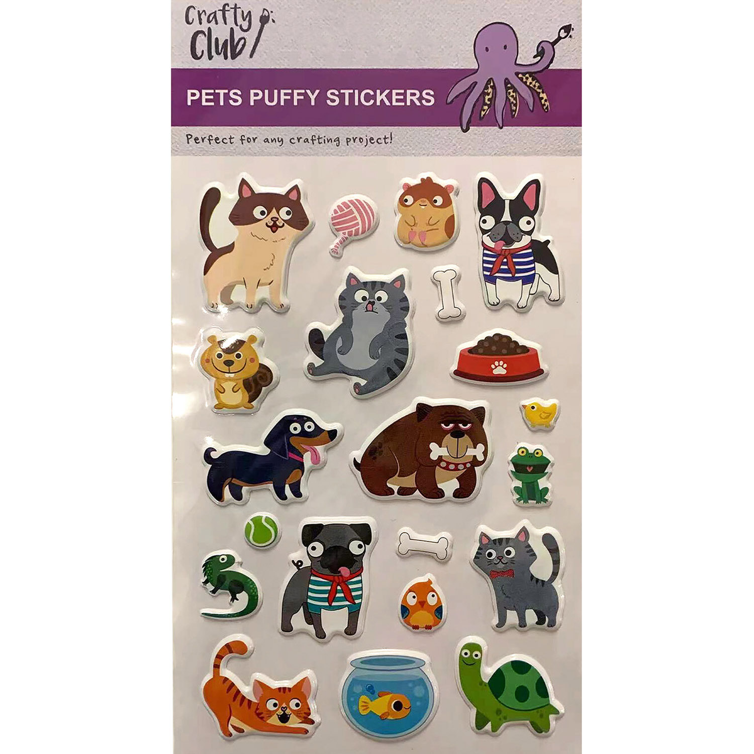 Crafty Club Pets Puffy Stickers Image