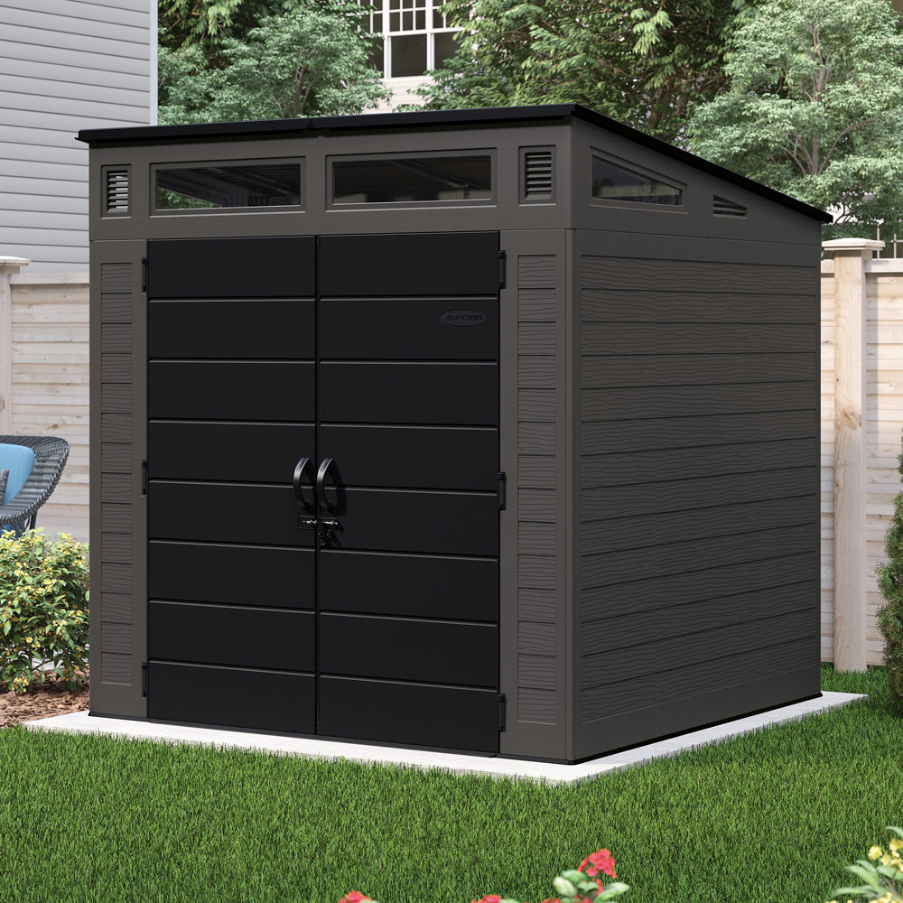 Suncast Moda Modernist 7 x 7ft Double Door Storage Shed Image 2