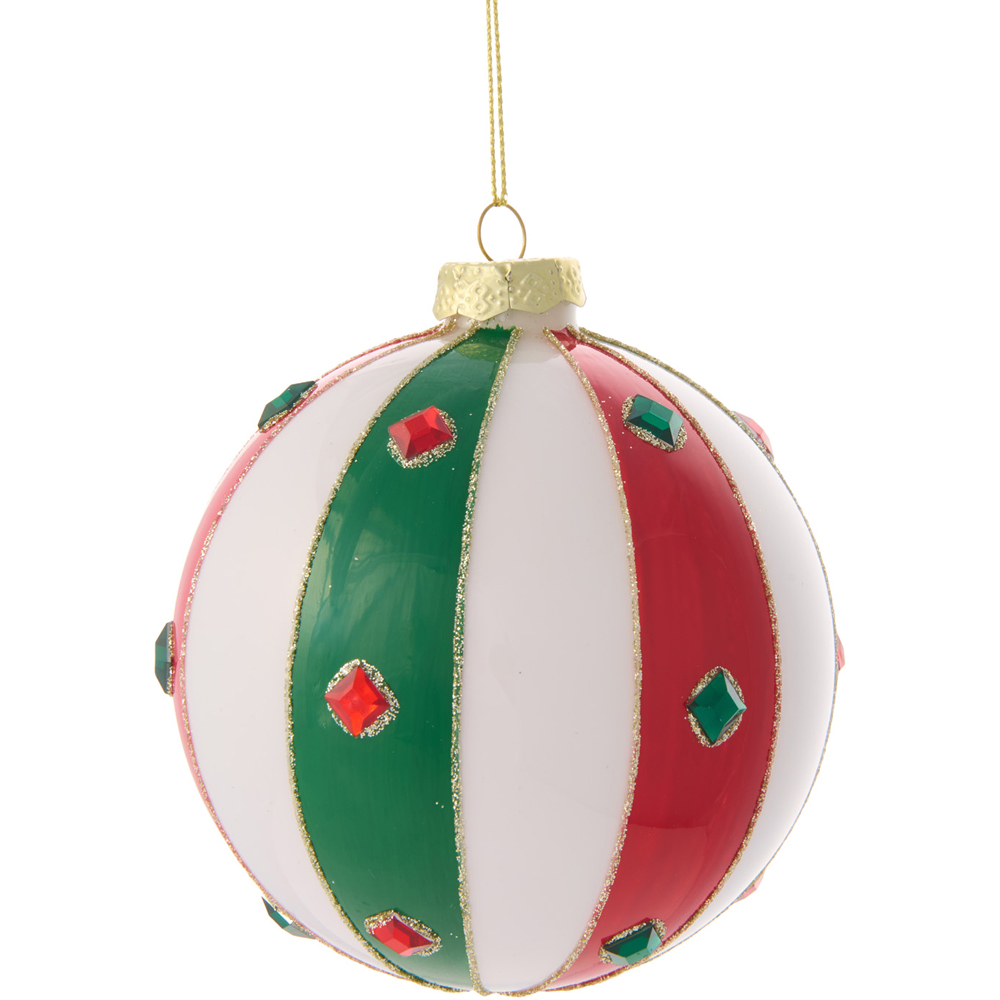 Jewelled Festive Bauble Image 1