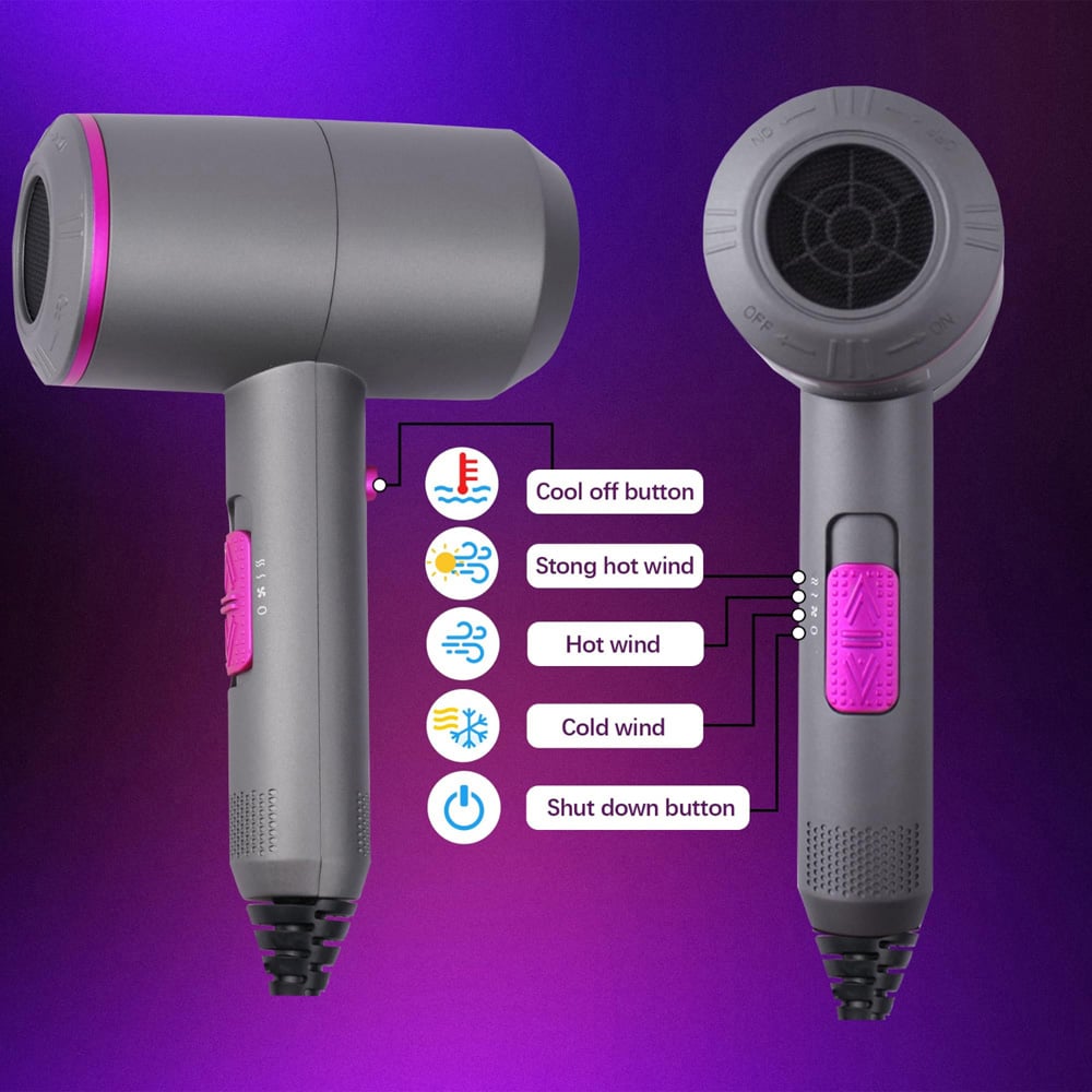 Alivio Grey Professional Lightweight Hair Dryer Image 4