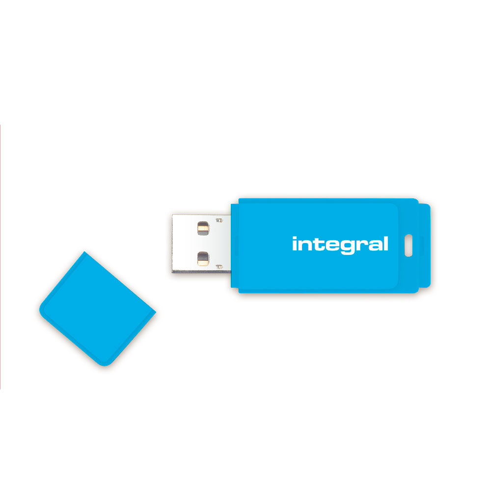 Integral 16GB Neon Blue USB 2.0 Flash Drive Image 1