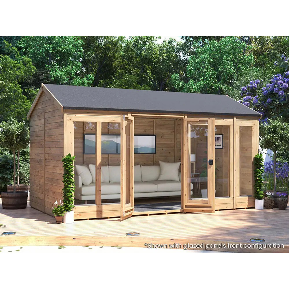 Dunster House RagePanda 14 x 8ft Brown Reverse Superfelt Apex Summerhouse Image 3