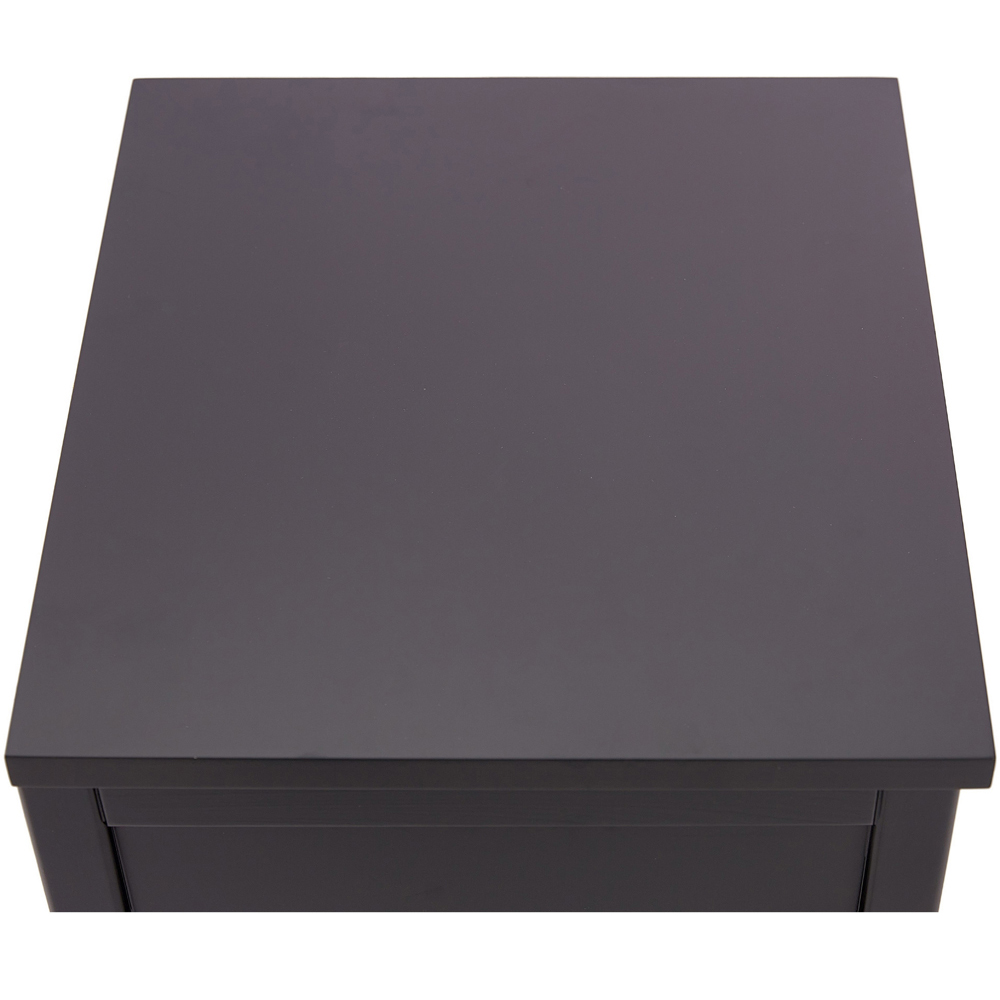 Monti Single Drawer Black Bedside Table Image 7
