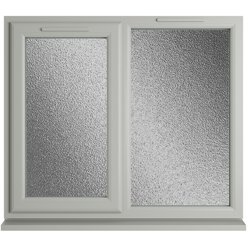 Crystal Agate and White LH Side Hung Next to a Fixed Obscure Double Glazed Window 1190 x 1190mm Image 1