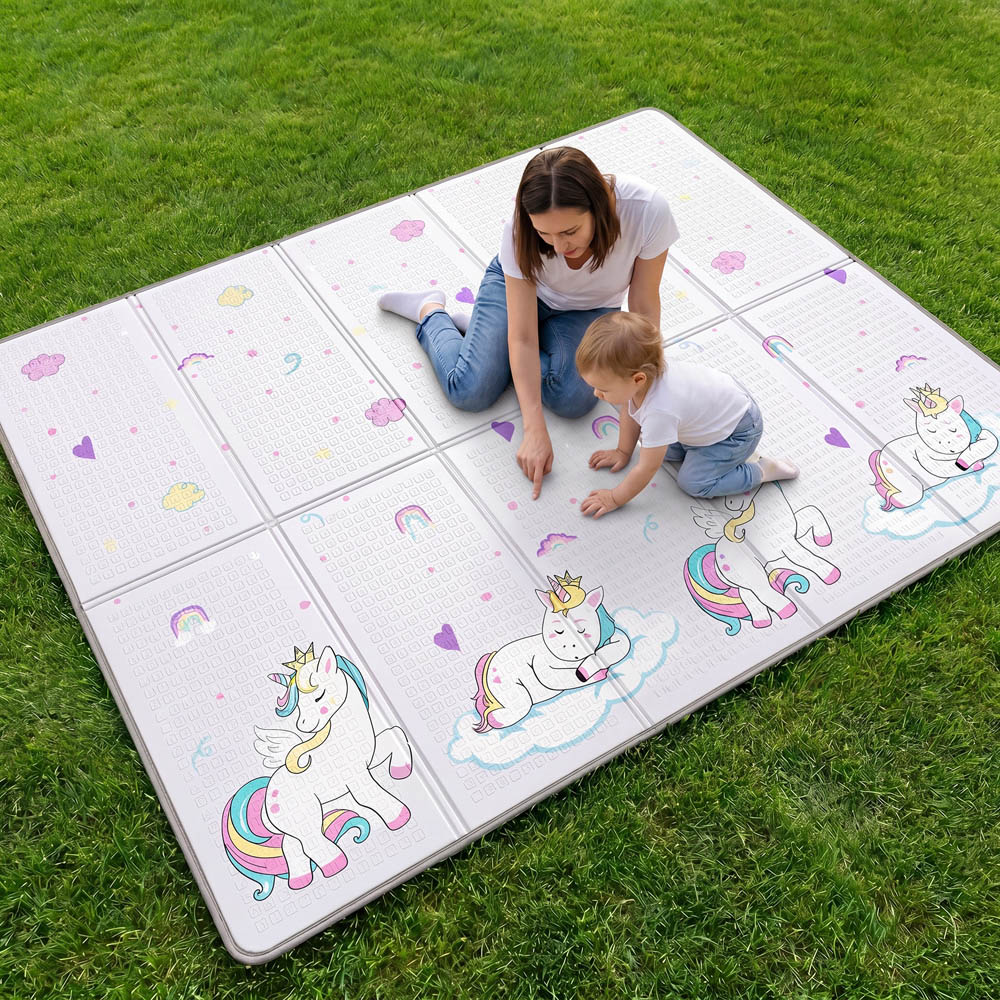 Liberty House Toys Unicorn with Moon and Stars Toddler Play Mat Image 3
