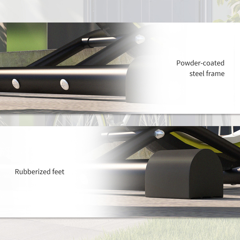 SPORTNOW Black Adjustable Vertical and Horizontal Bike Rack Image 7