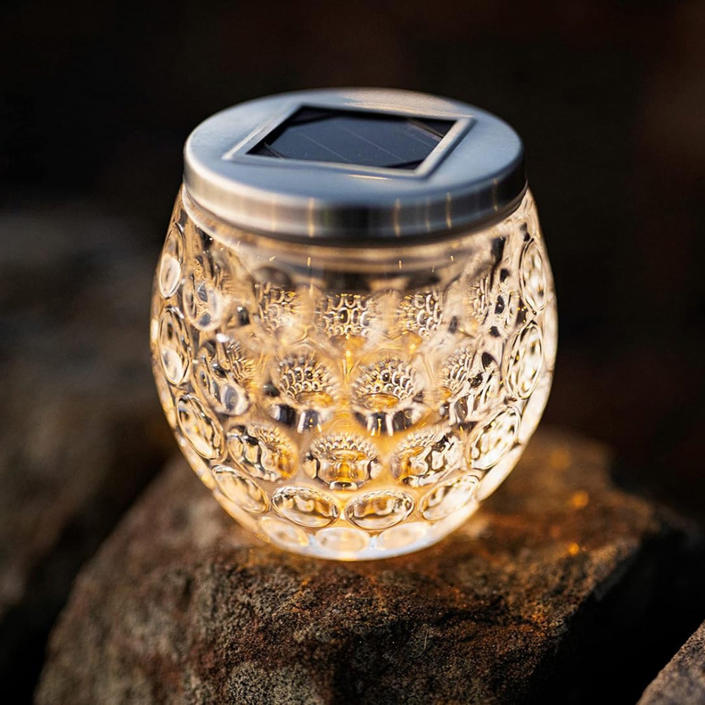 Garden Mile Dimple Jar Solar LED Light 2 Pack Image 4