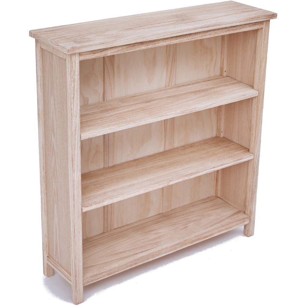 Portofino 3 Shelf Light Wood Bookcase Image 4