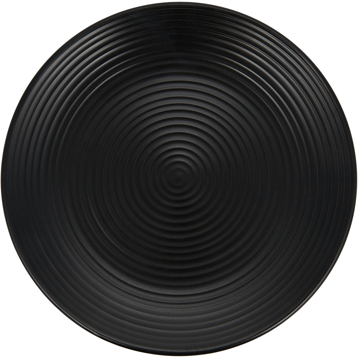 Nera Ribbed Dinner Plate - Black Image 2