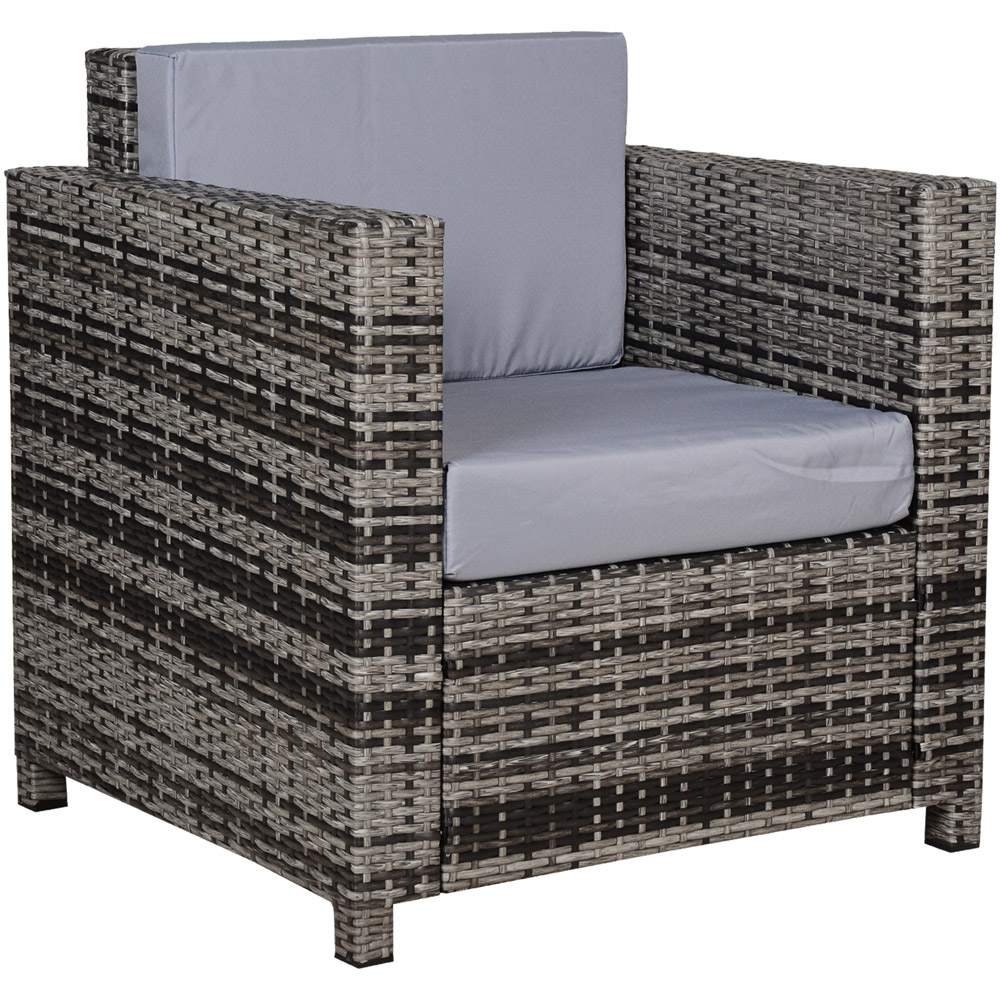 Outsunny Grey Single Sofa Armchair with Cushion Image 2