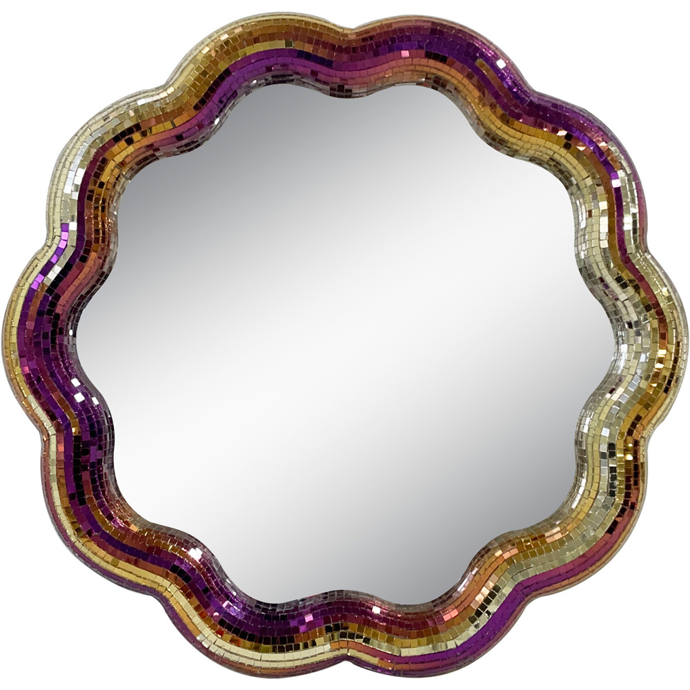 Duo Tone Scalloped Disco Mirror Image 1