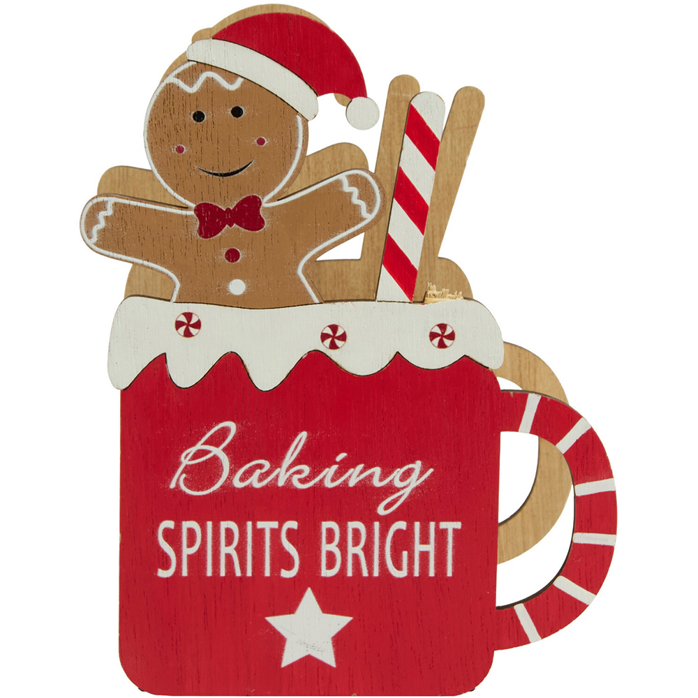Wooden Gingerbread Mug Decoration Image 7