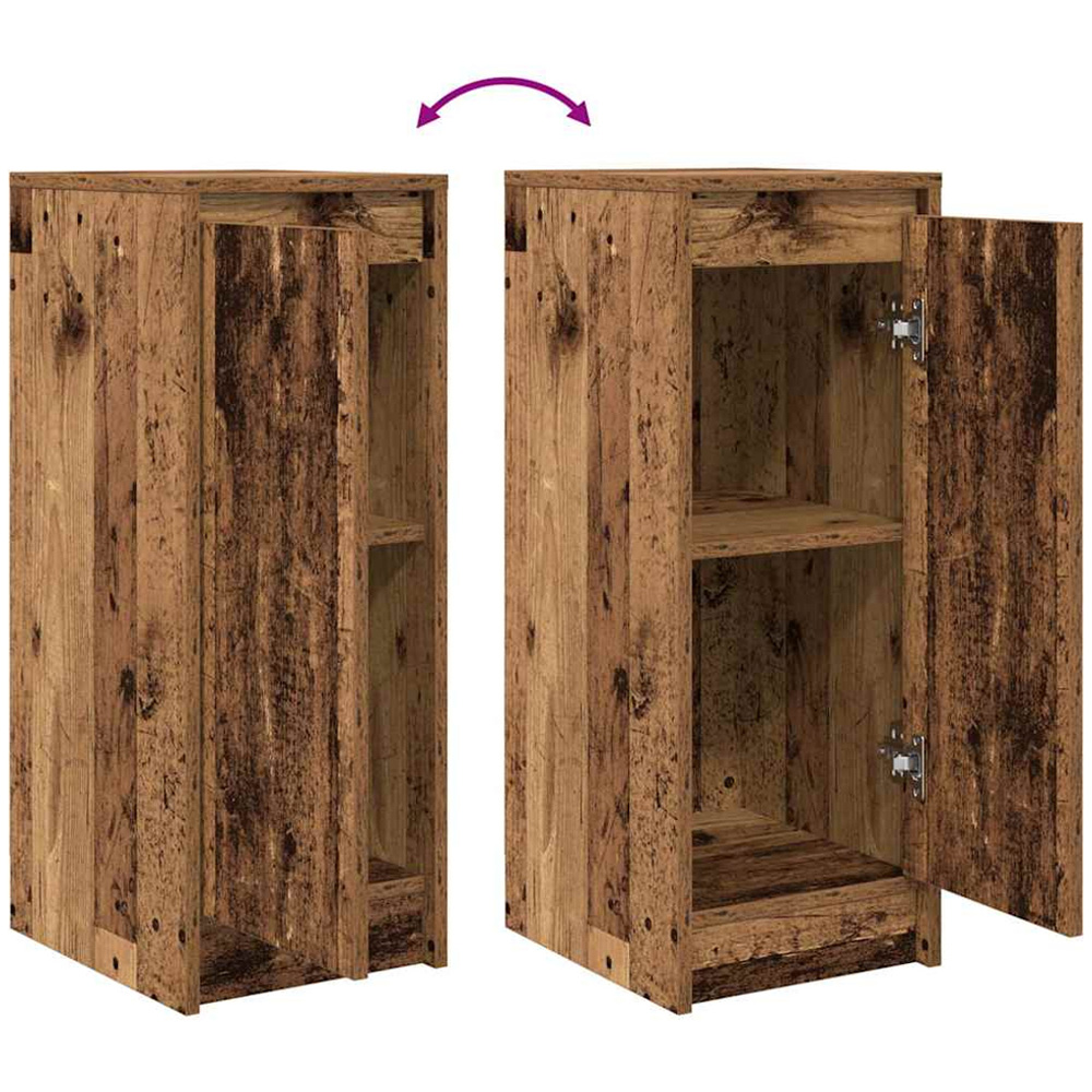 vidaXL Single Door Smoked Oak Sideboard Image 8