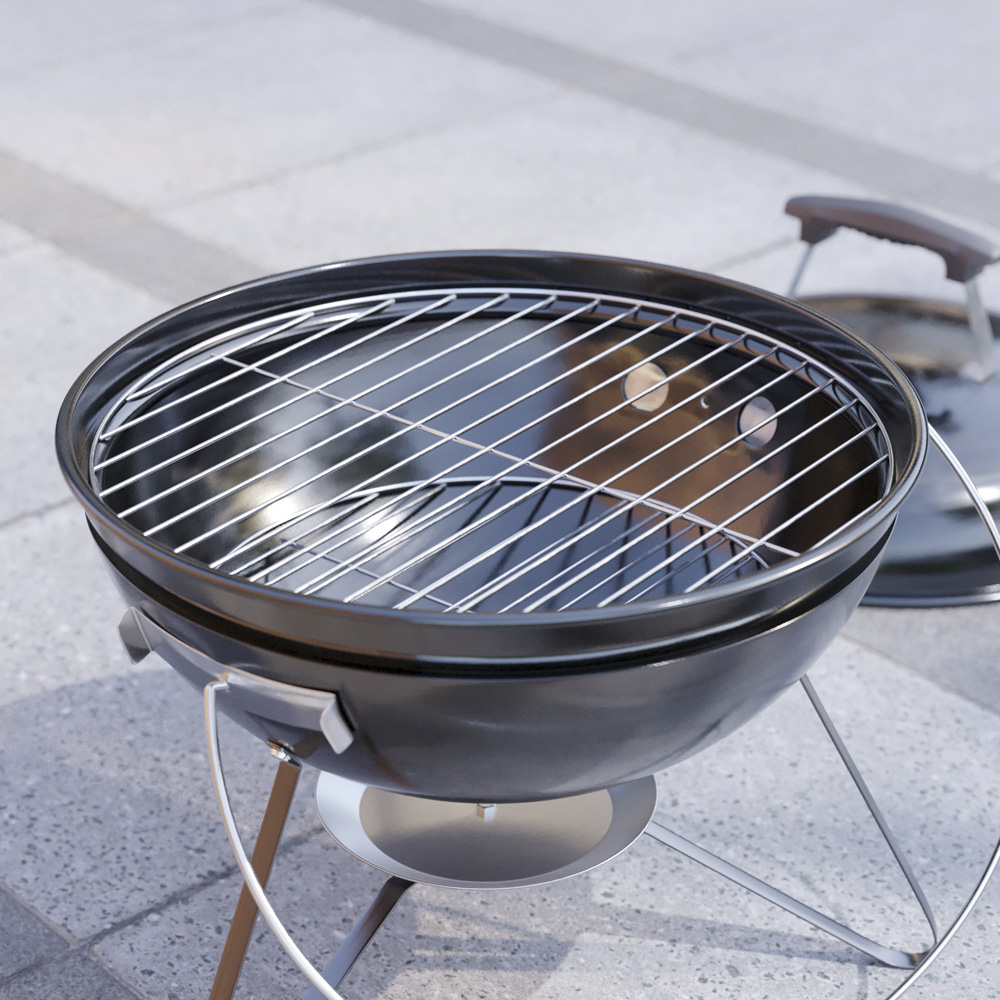 Garden Vida Kansas Black Small Kettle Grill BBQ Image 4