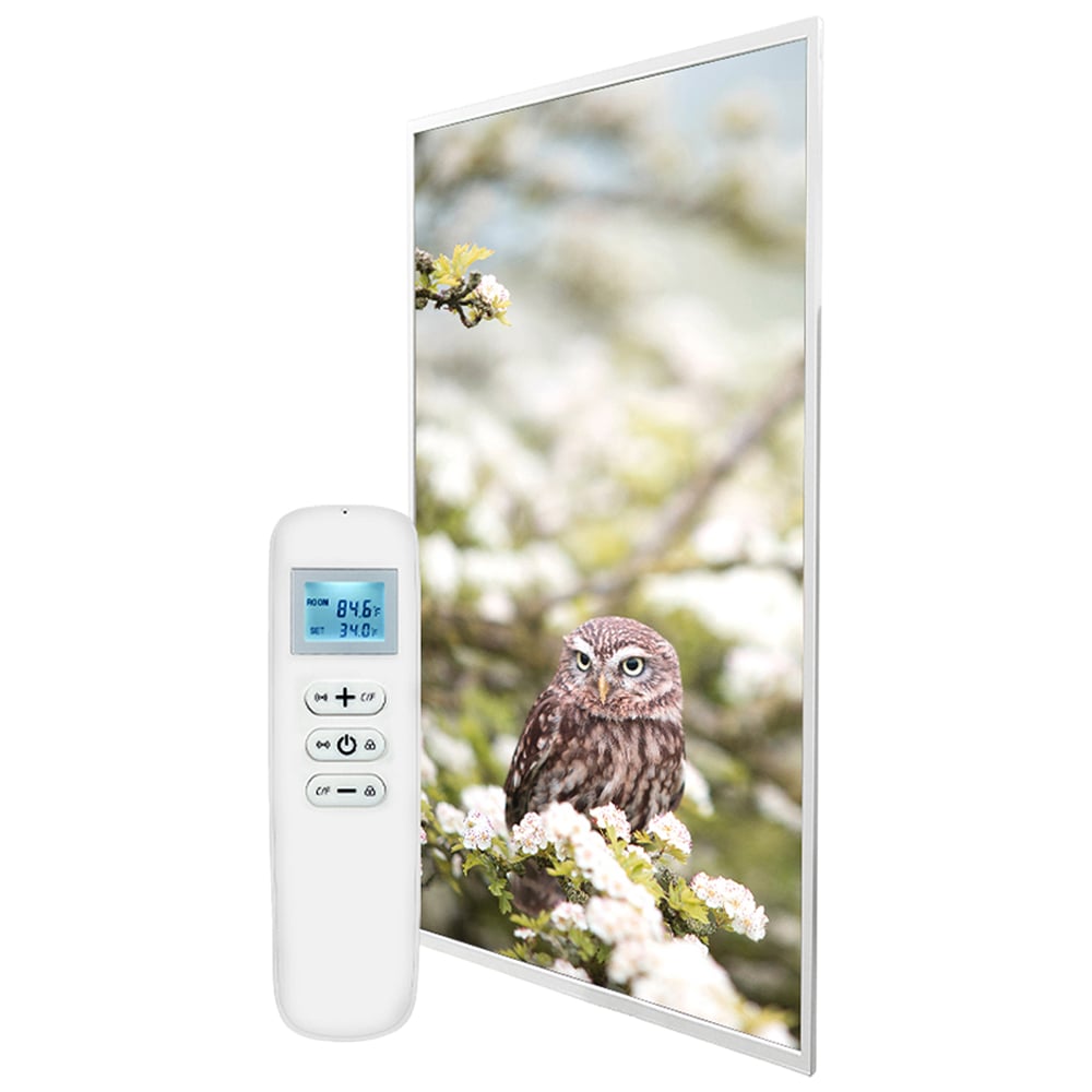 Mirrorstone Nexus Owl In The Spring Picture Wi-Fi Infrared Heating Panel 700W 595 x 1195mm Image 1
