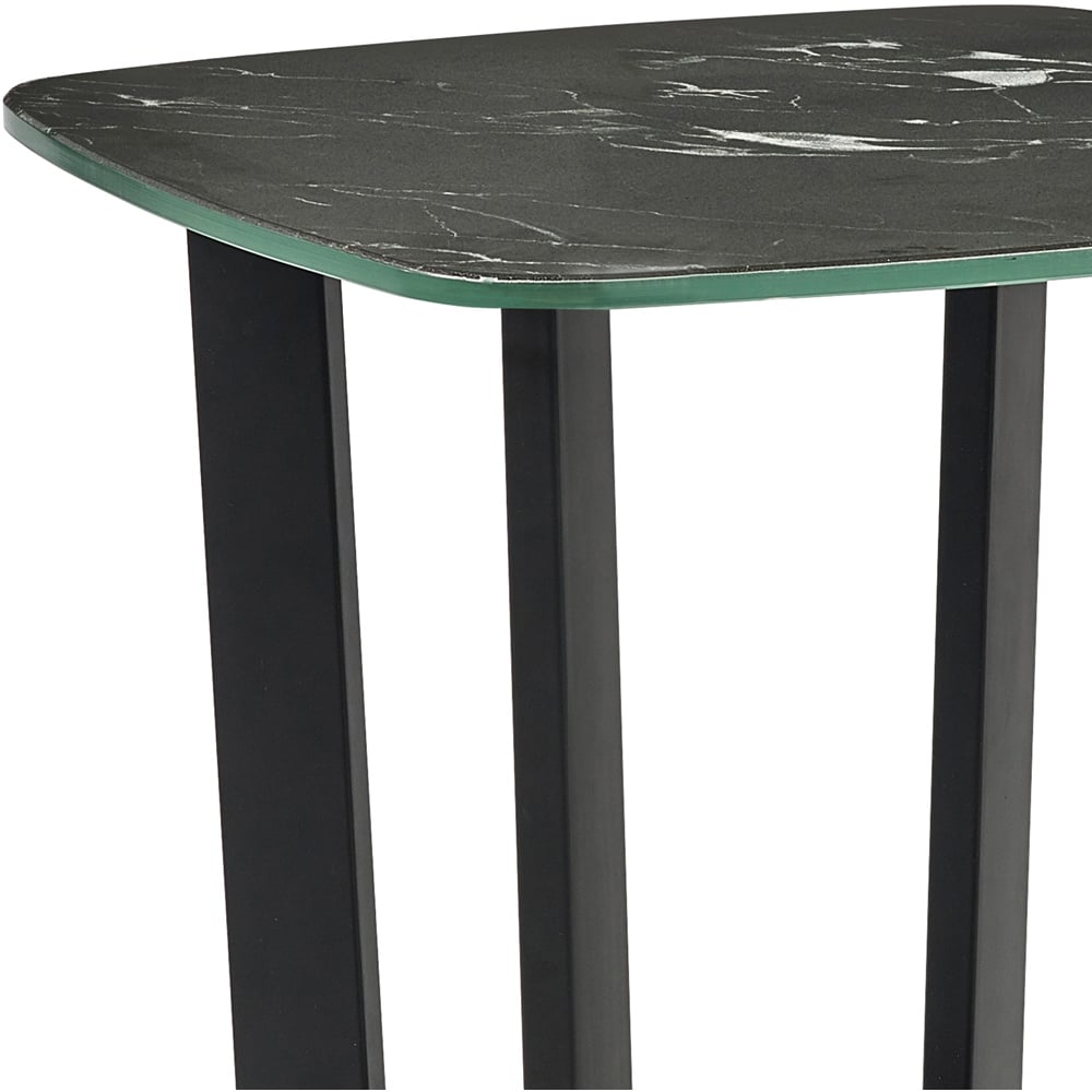 Julian Bowen Olympus Black Marble Lamp Table Image 4