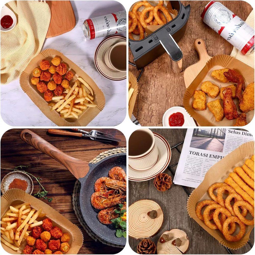 Home Source Paper Air Fryer Liners 22 x 14cm 130 Pack Image 3