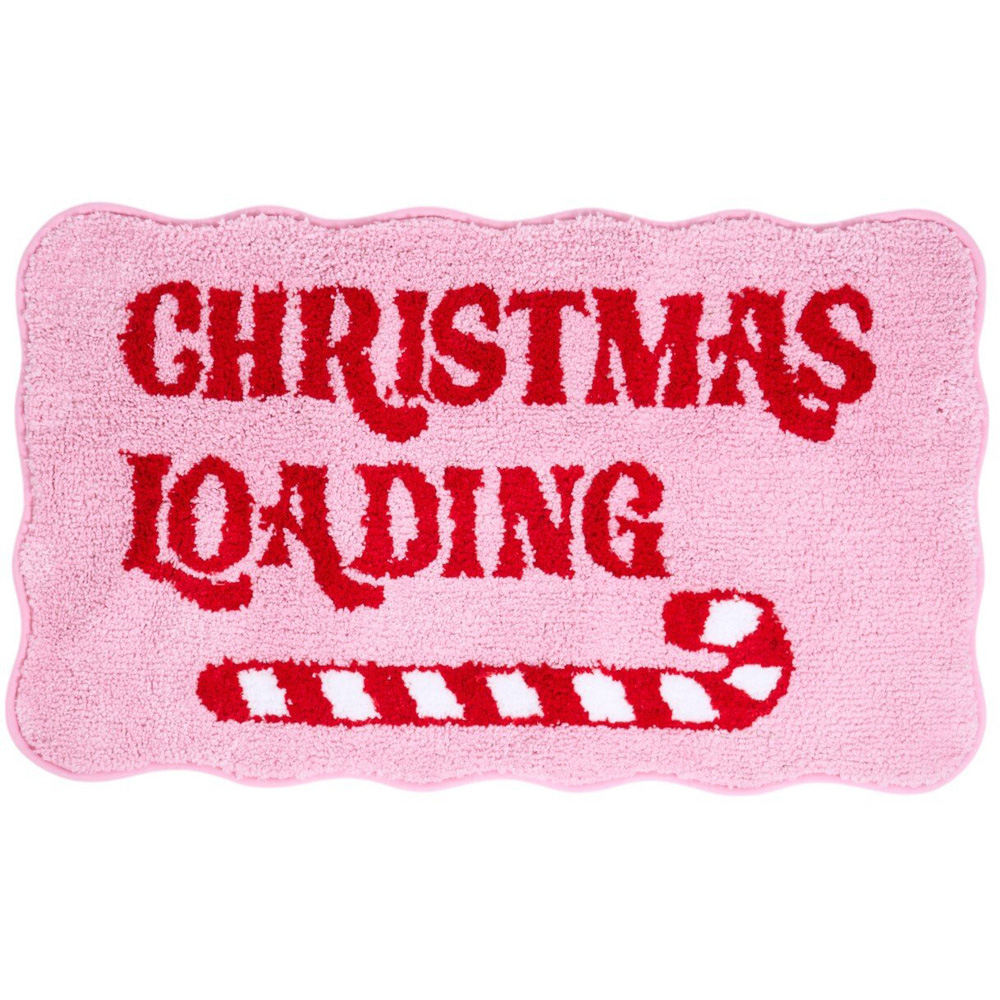 Christmas Loading Bath Mat Pink Image 1