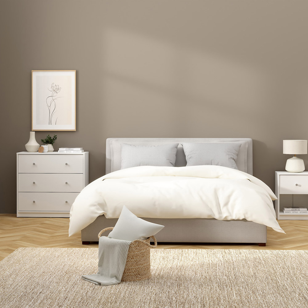 Furniture To Go May 3 Drawer White Chest of Drawers Image 5