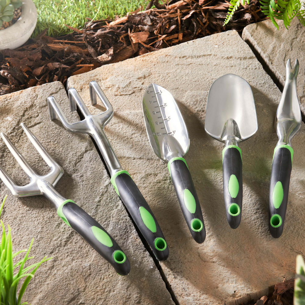 GardenKraft 5 Piece Aluminium Garden Tool Set Image 2