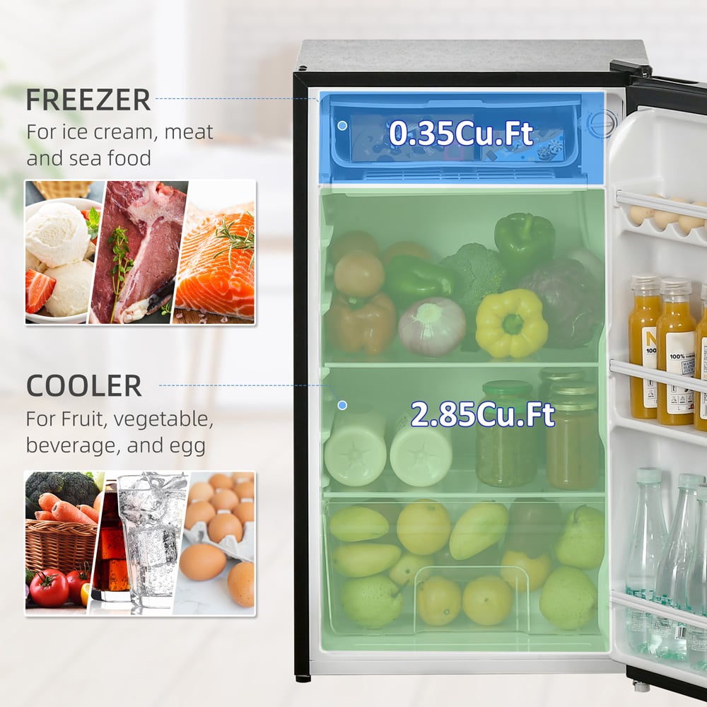Portland 800-129V70BK Black 91L Mini Fridge Image 4
