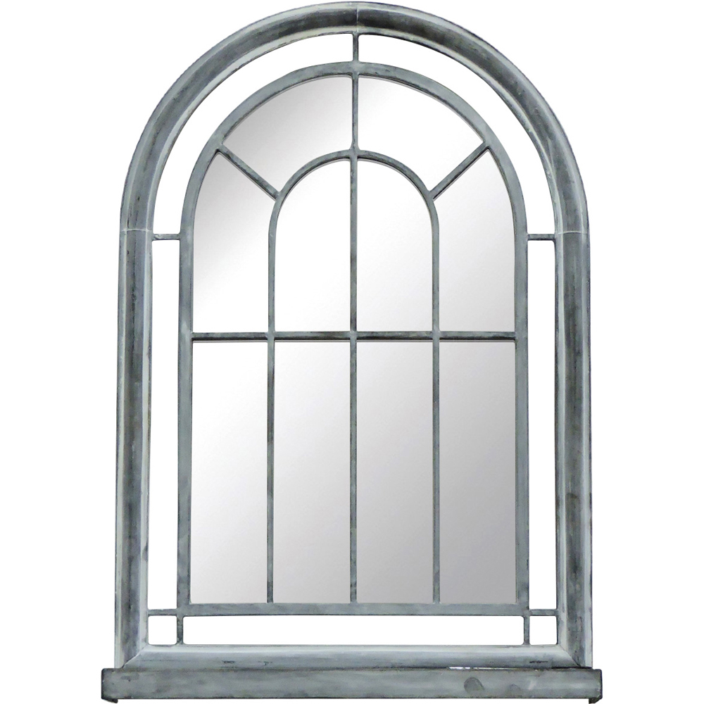 Charles Bentley Premium Vintage Grey Arch Garden Mirror 75 x 51cm Image 1