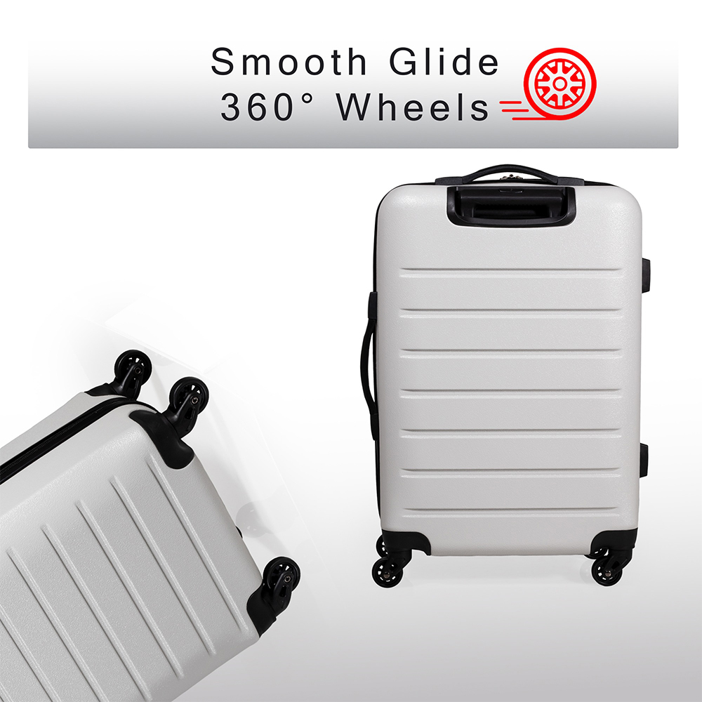 Pierre Cardin Voyager Large Silver Hard Shell Lightweight Trolley Suitcase Image 5