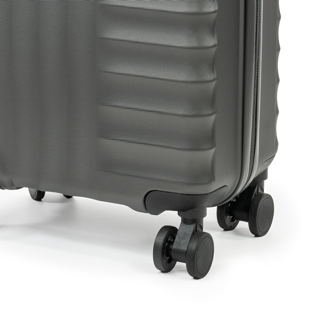 Pierre Cardin Small Grey Trolley Suitcase Image 3