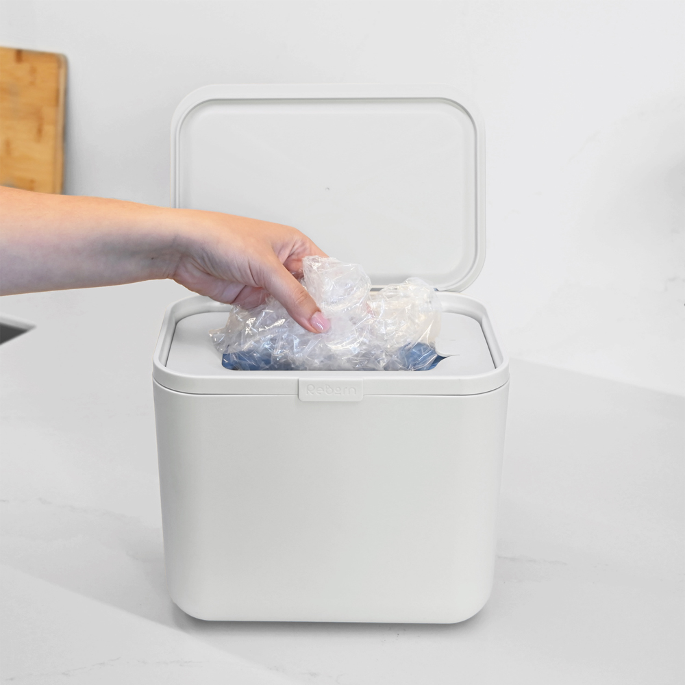 ReBorn SquishBin Stone Effect Collapsible Kitchen Bin 20L Image 6