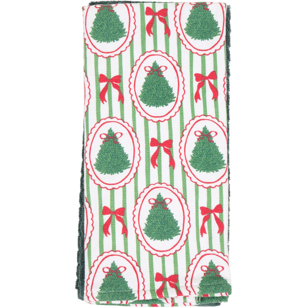 Pack of 2 Christmas Tree Bow Tea Towels Image 7