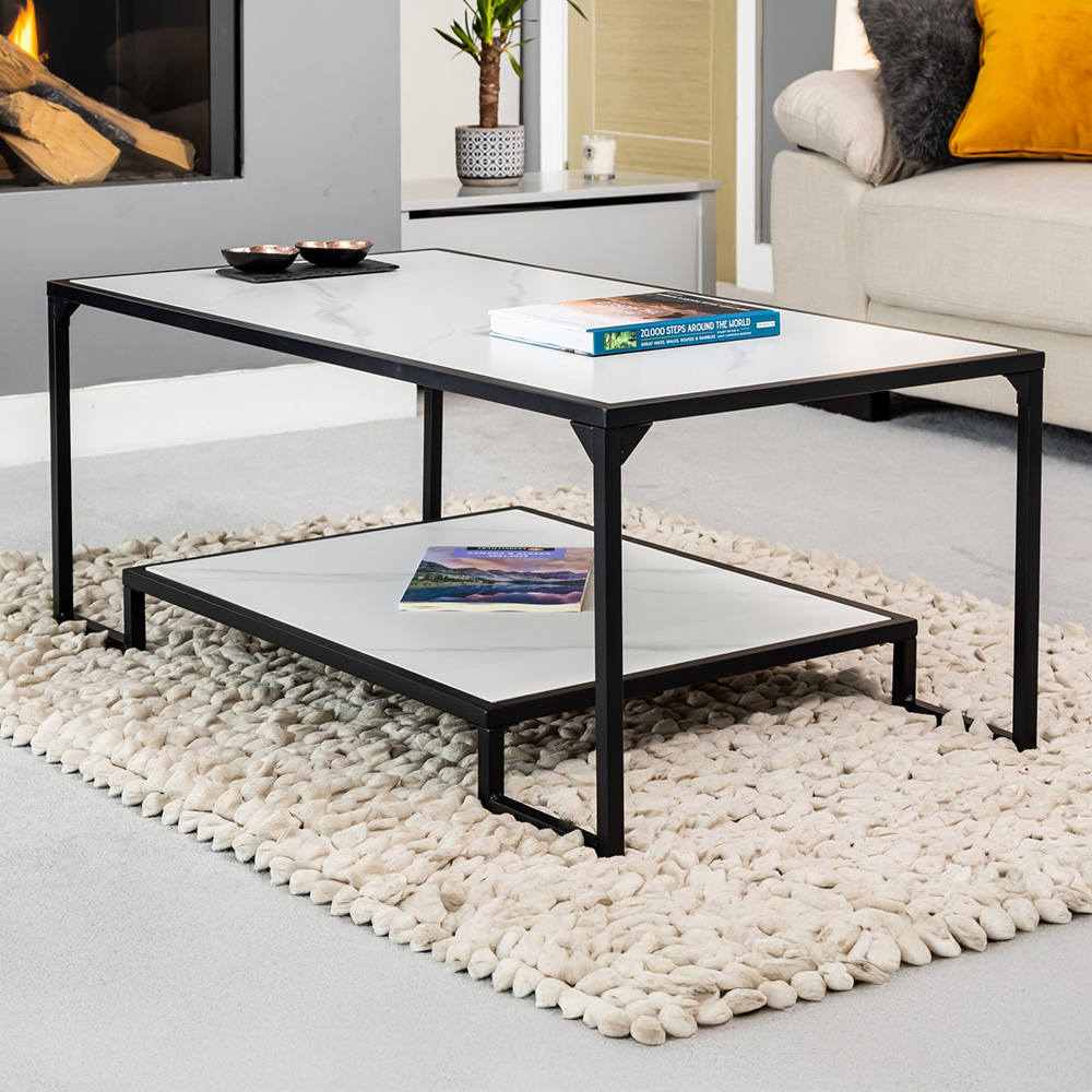 Artemis Home Zenith Single Shelf Rectangular Coffee Table Image 1
