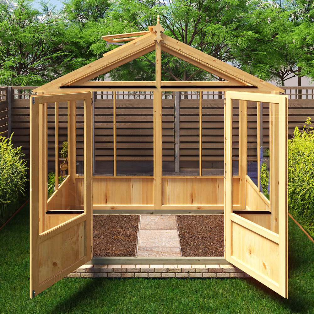 Shire Holkham Wooden 8 x 4ft Apex Greenhouse Image 5
