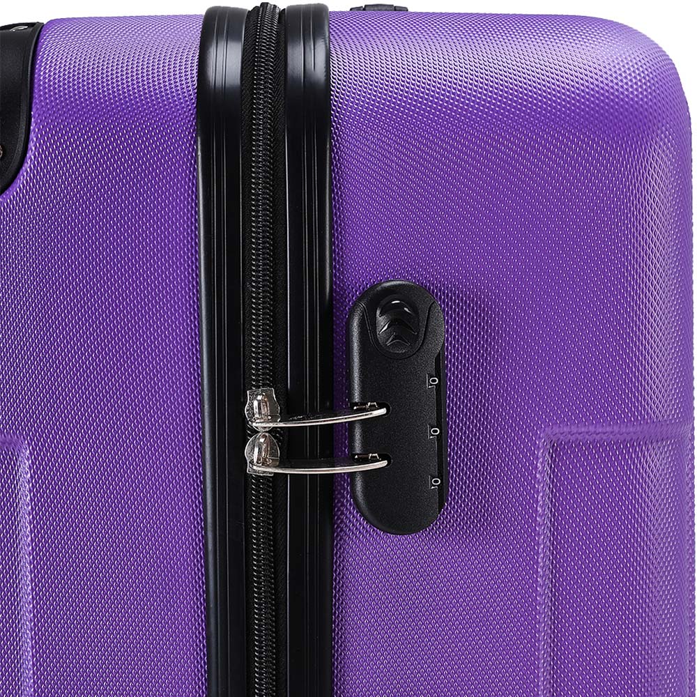 H&O Direct Small Purple ABS Spinner Wheel Luggage Case Image 4