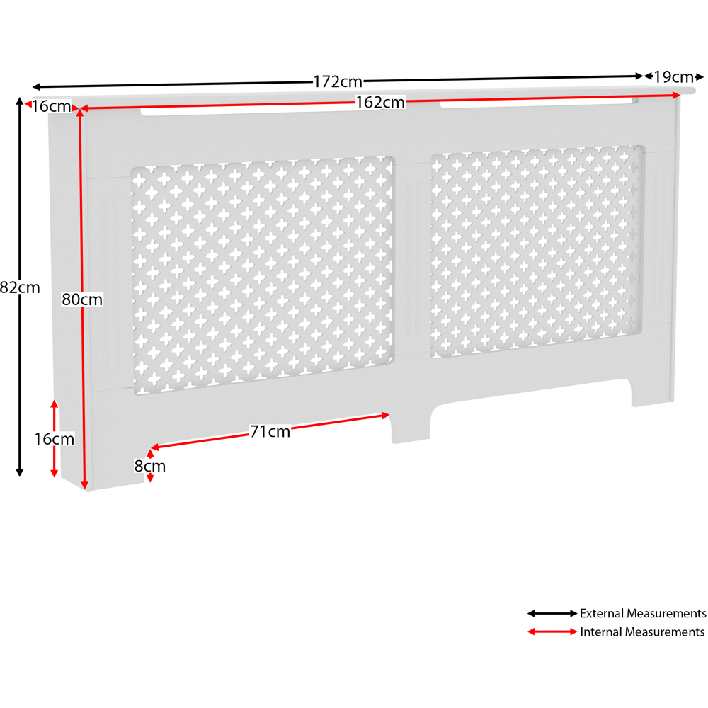 Vida Designs Oxford White Radiator Cover XL Image 6