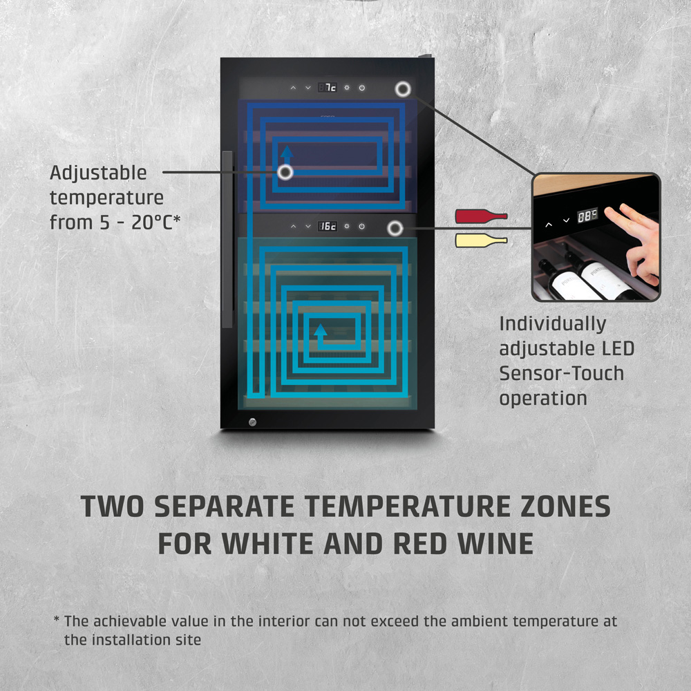 CASO Design WineExclusive 726 Black 66 Bottle Smart Wine Cooler Fridge Image 3