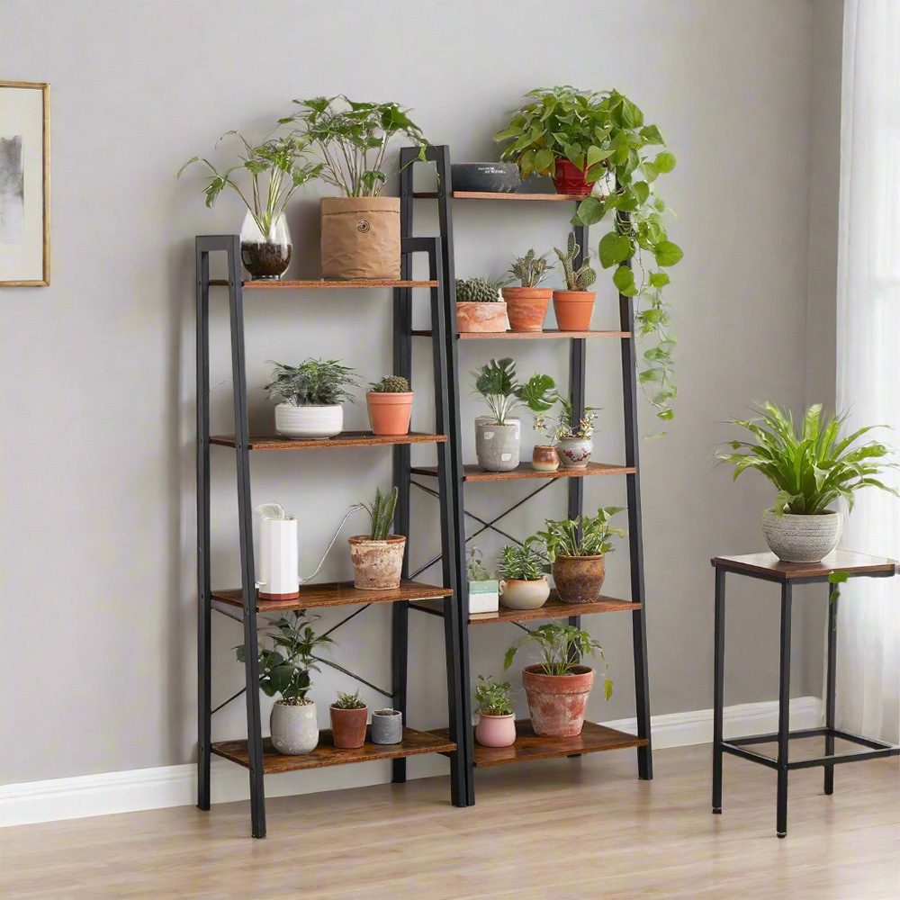 Modcraft 5-Tier Industrial Ladder Bookshelf Image 6