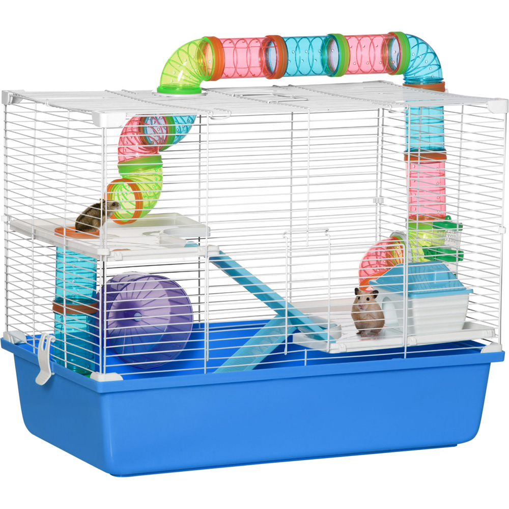 PawHut Blue Hamster Cage Image 1
