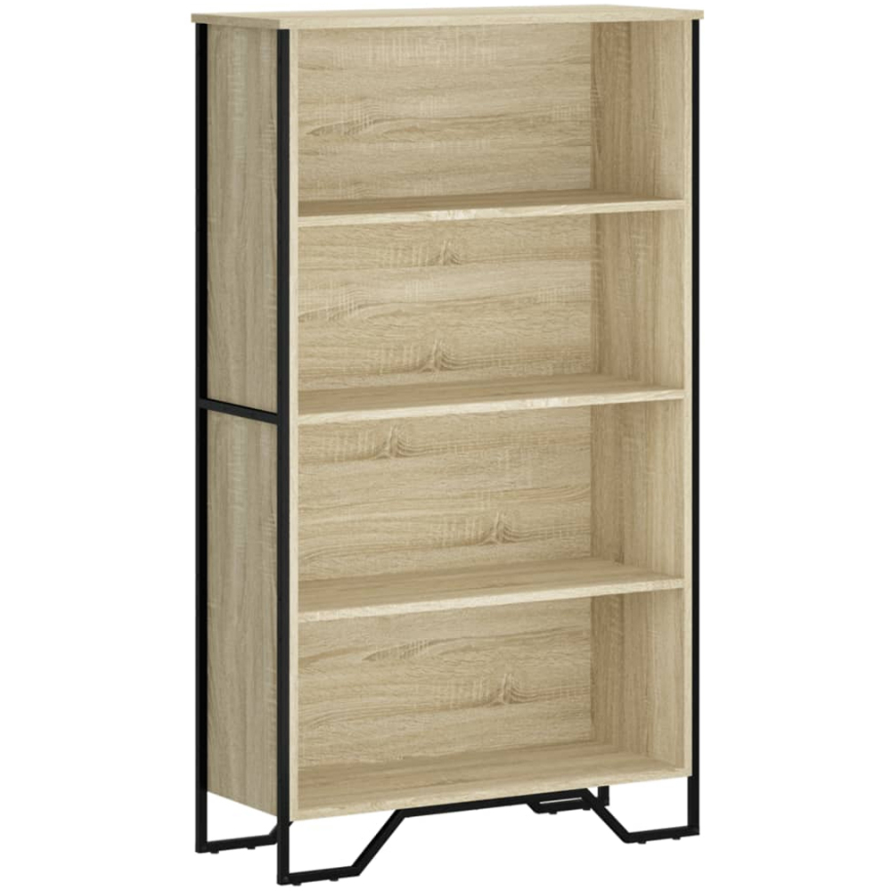 vidaXL 4 Shelf Sonoma Oak Bookcase Image 2