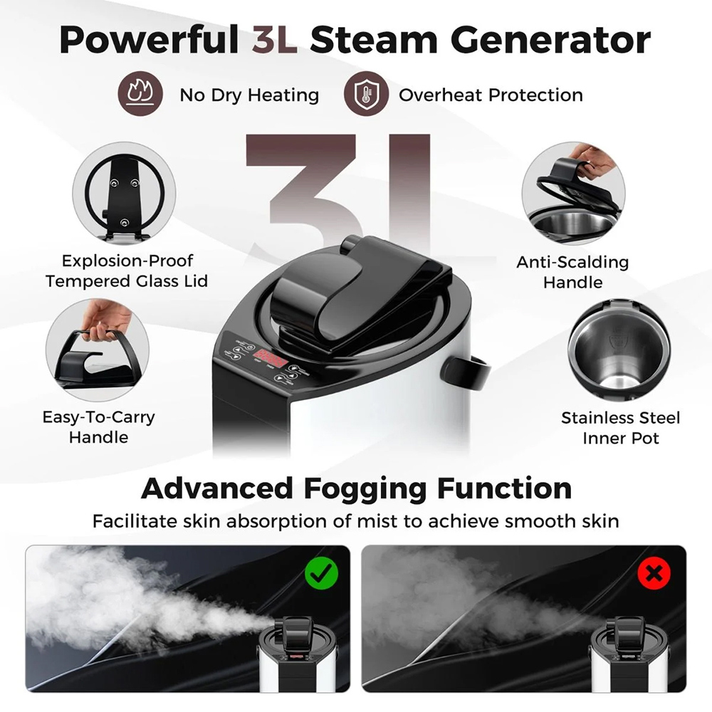 Costway Portable Home Steam Sauna with 3L Steam Generator Image 5