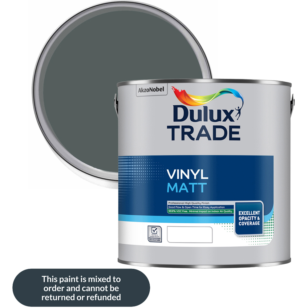 Dulux Trade RAL 7012 Walls and Ceilings Vinyl Matt Paint 2.5L Image 1