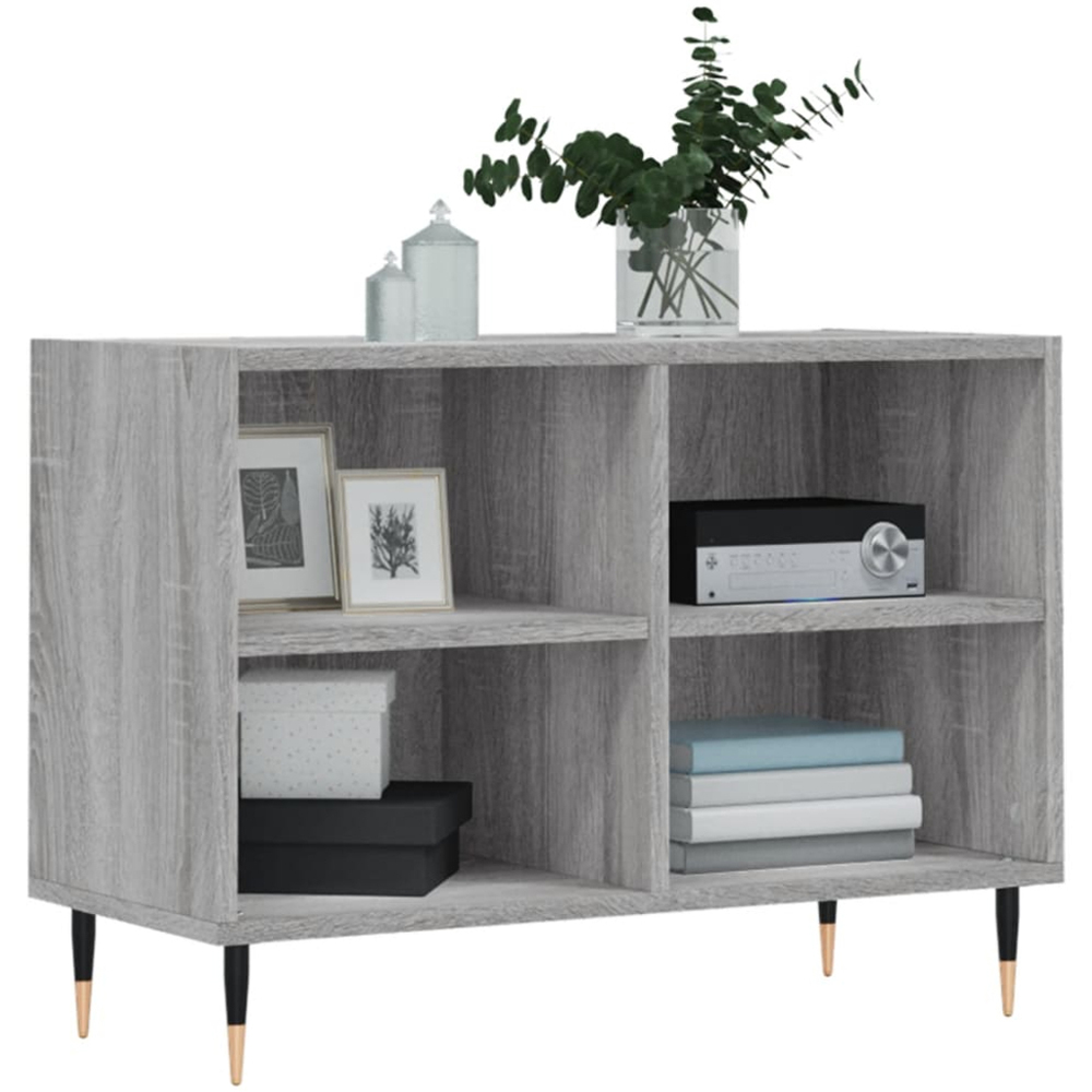 vidaXL 4 Shelf Grey Sonoma TV Cabinet Image 3