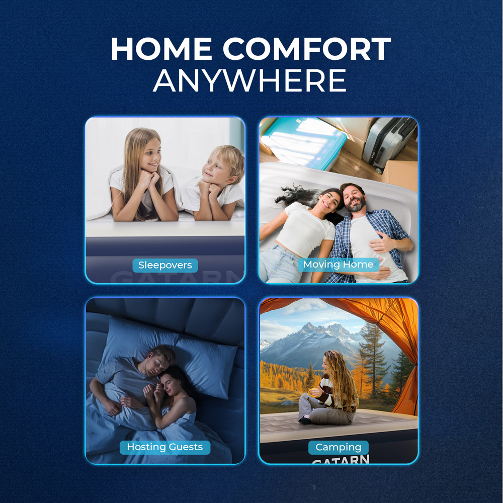 GATARN Double Air Bed with Built-in Electric Pump Image 8