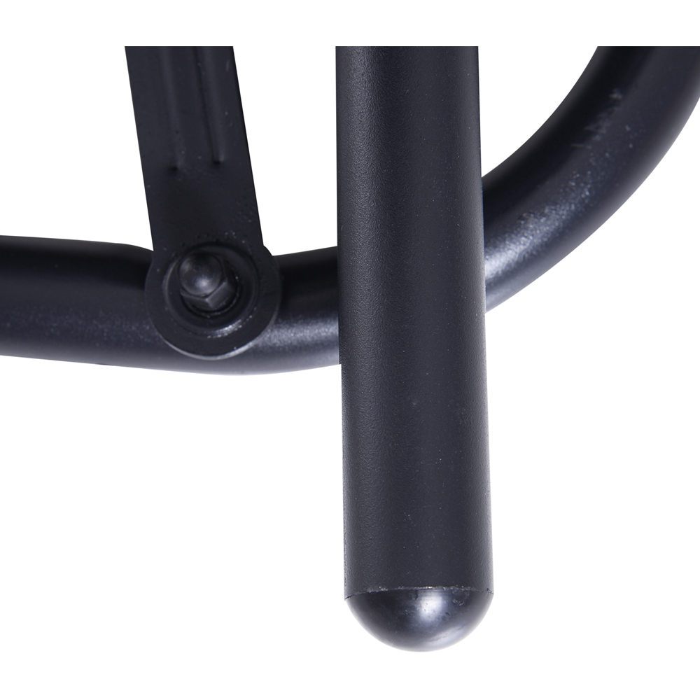 Outsunny 2 Seater Black Steel Glider Bench Image 3