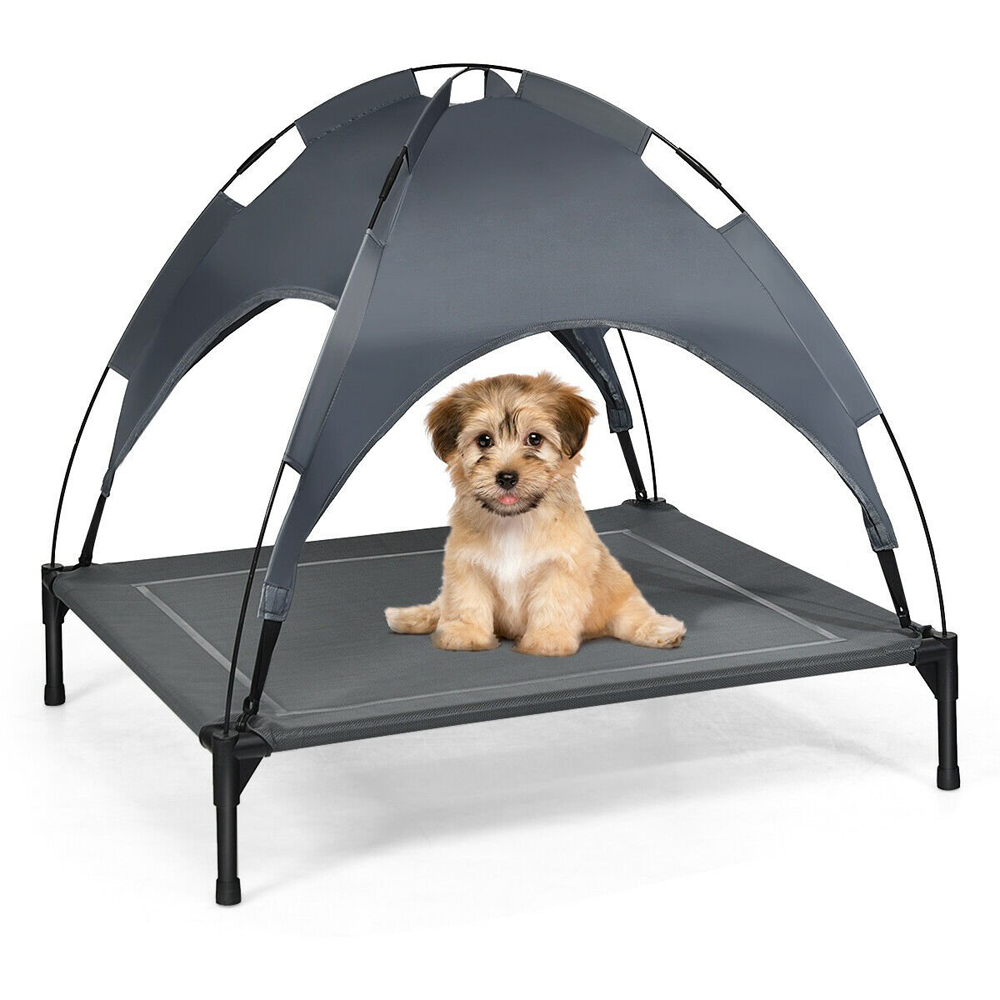 Costway Elevated Pet Bed with Canopy Image 3