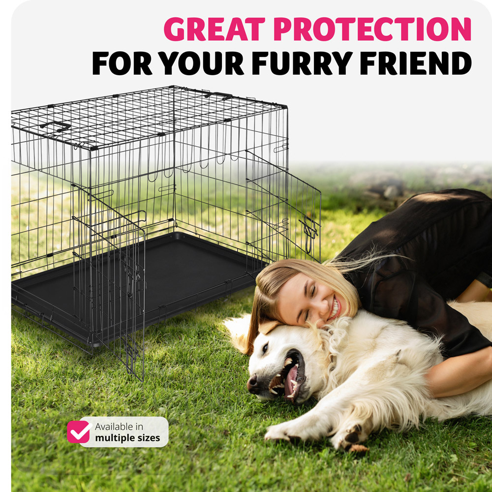 tectake Luna Black Foldable Dog Crate Image 8